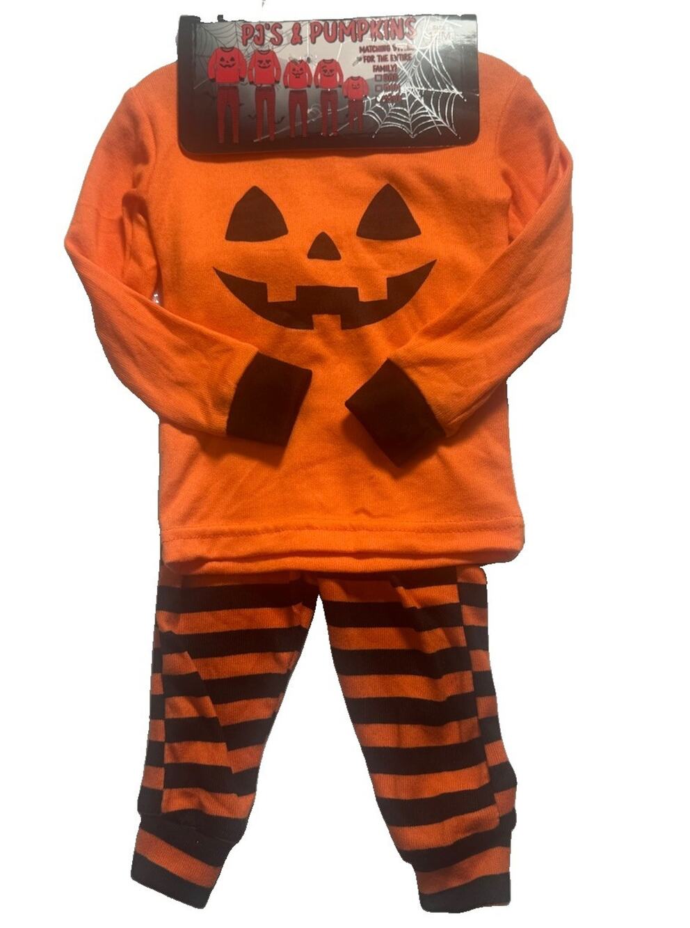 PJ’s & Pumpkins Baby 12M Halloween Pajamas Jack O Lantern Pumpkin 2 Piece